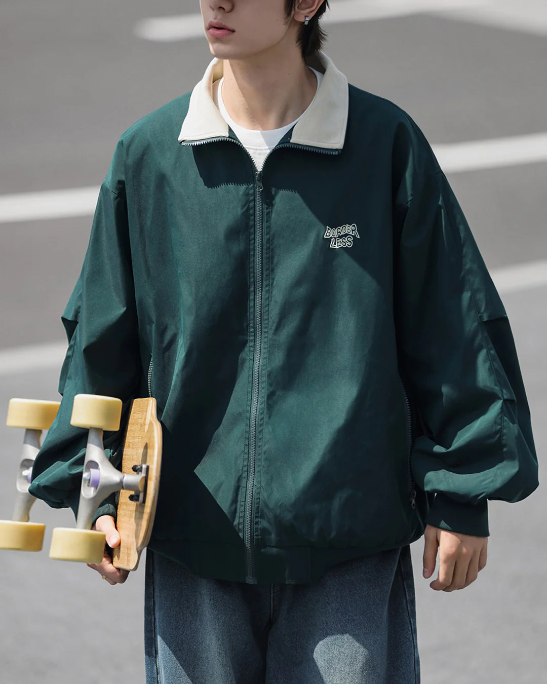 Bicolor Lapel Jacket JK124