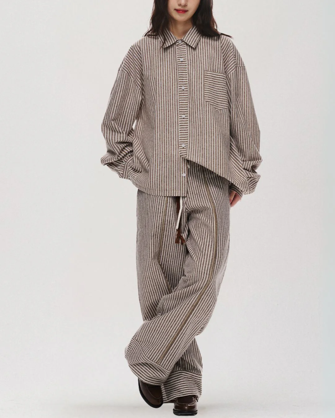 Cotton Striped Shirt LS097