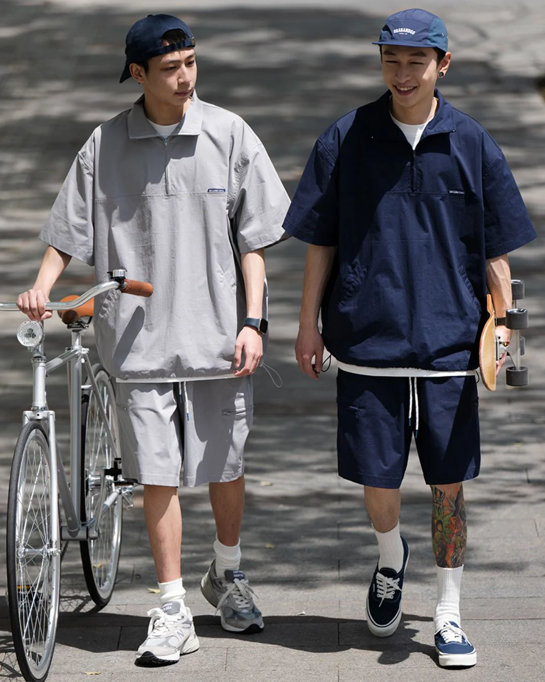 【セール】Half-zip Drawstring Shirt SS066