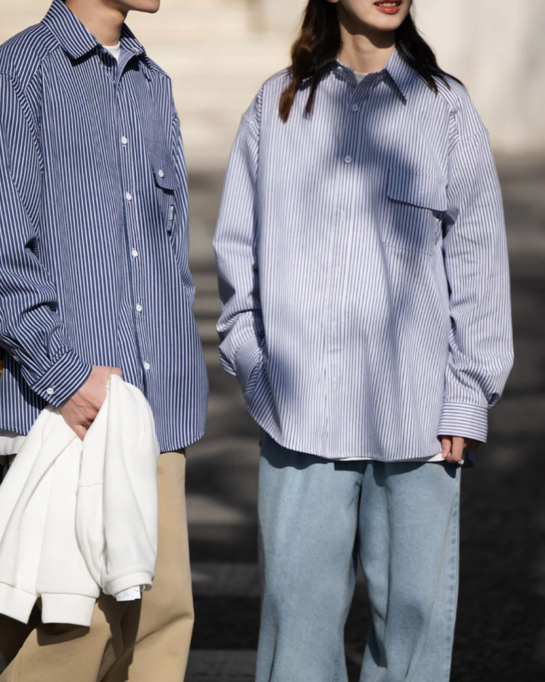 【10日以内お届け】Relaxed Striped Shirt LS035