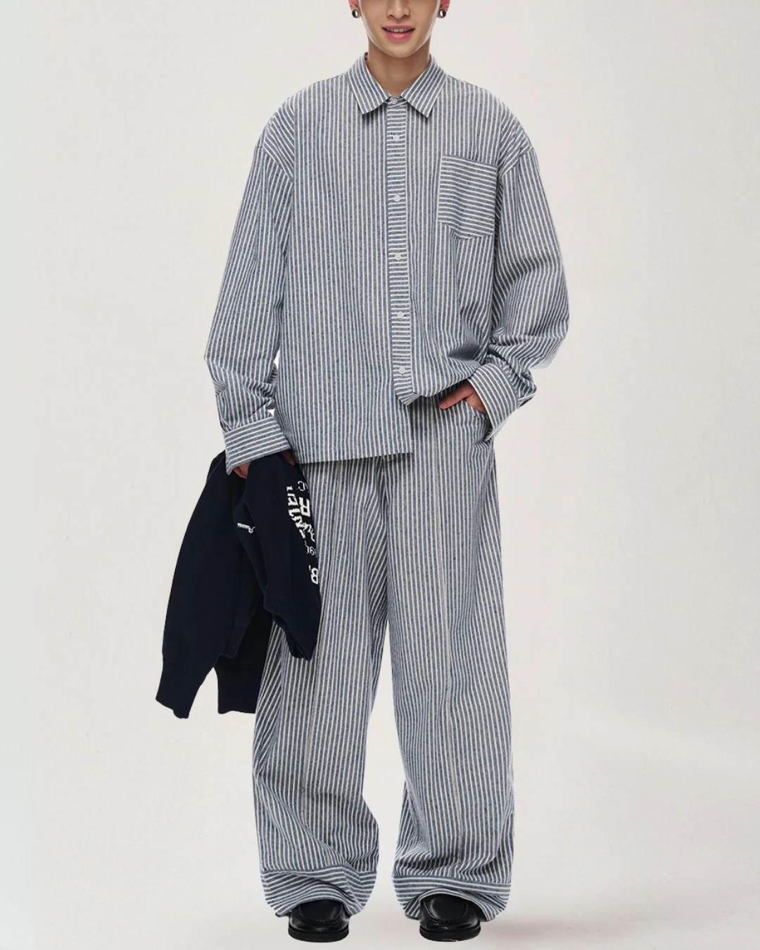 Cotton Striped Shirt LS097