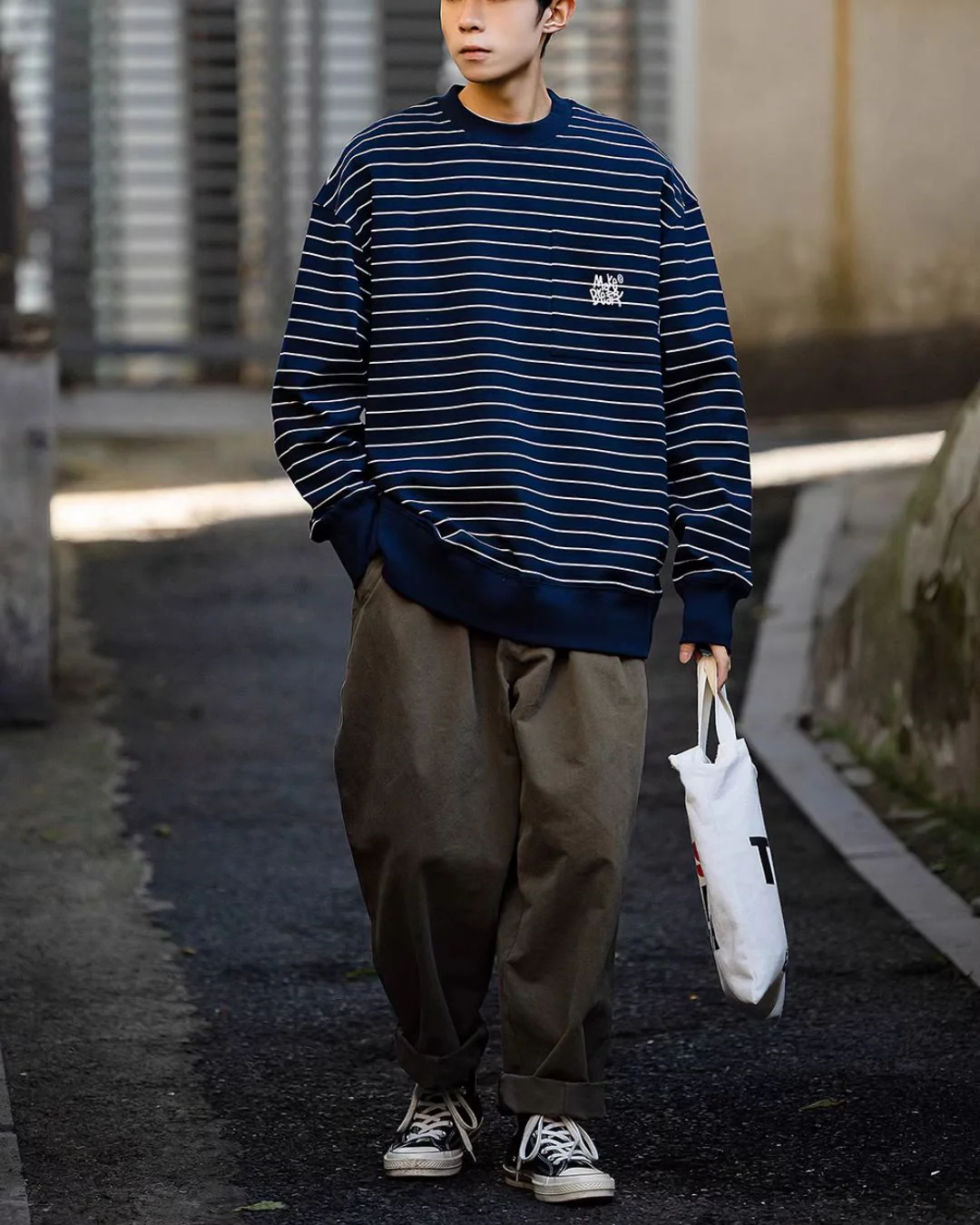 【10日以内お届け】Border Pocket Sweat SW068