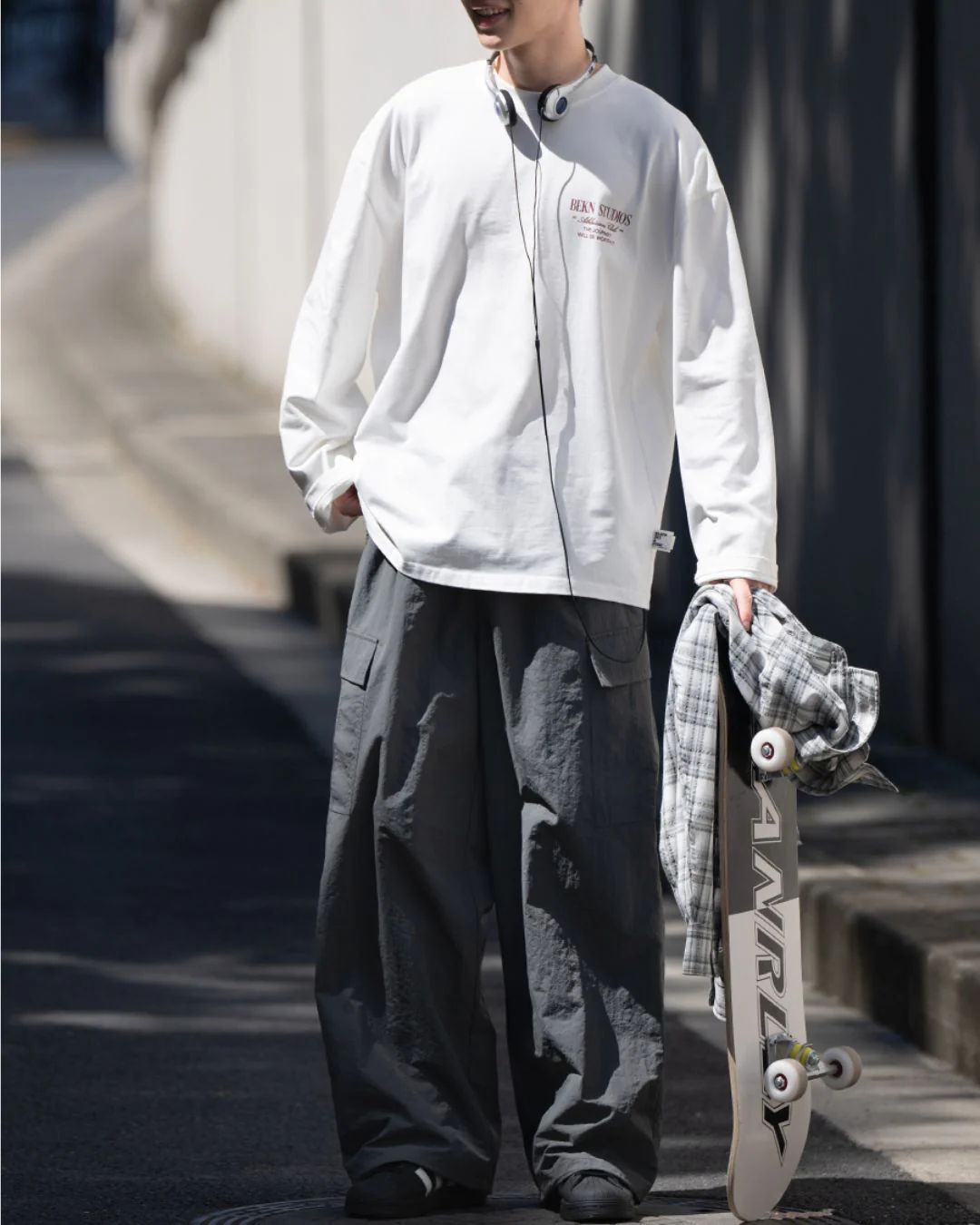 Nylon Work Straight Pants CP059