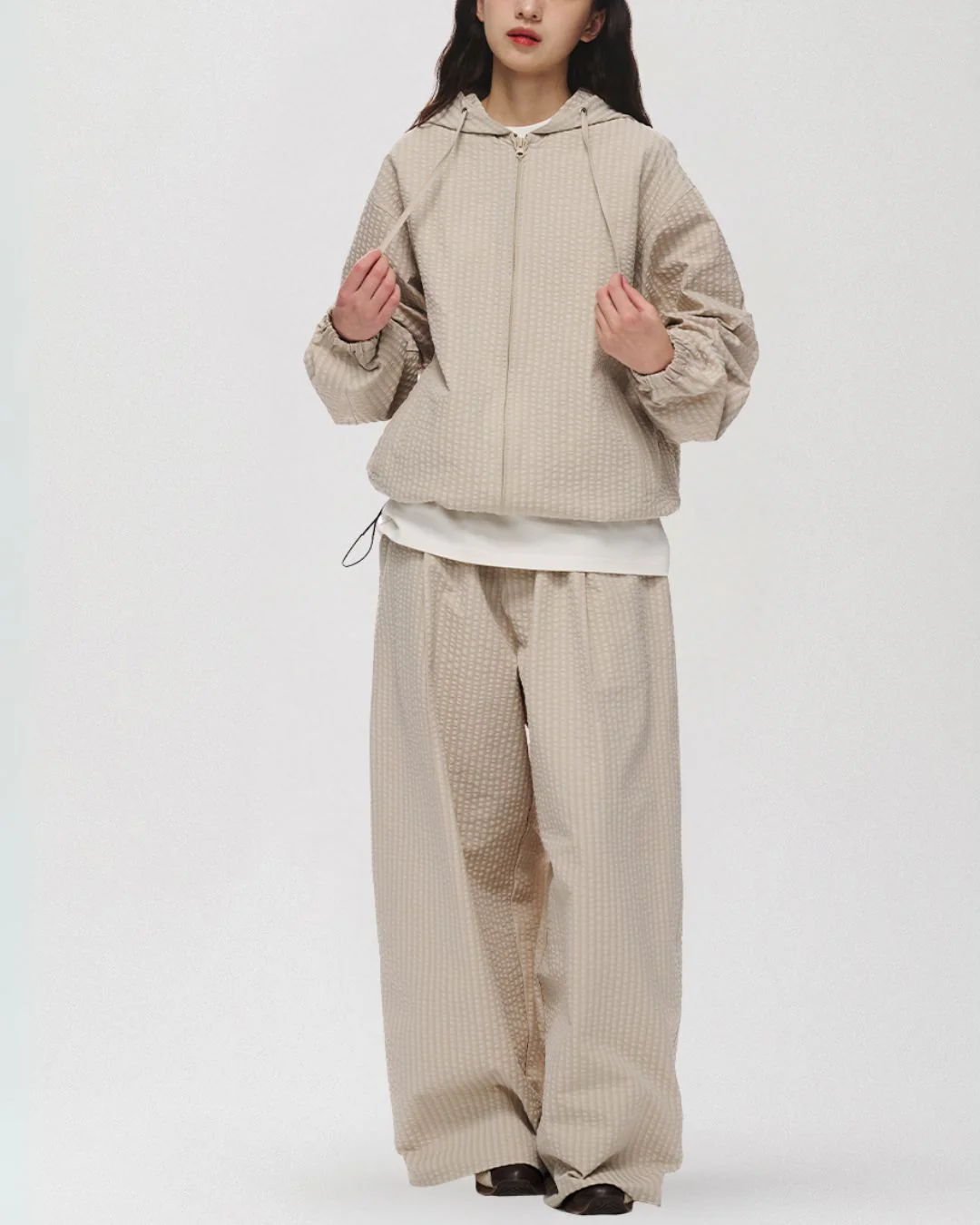 Check Full Zip Hoodie Jacket JK238