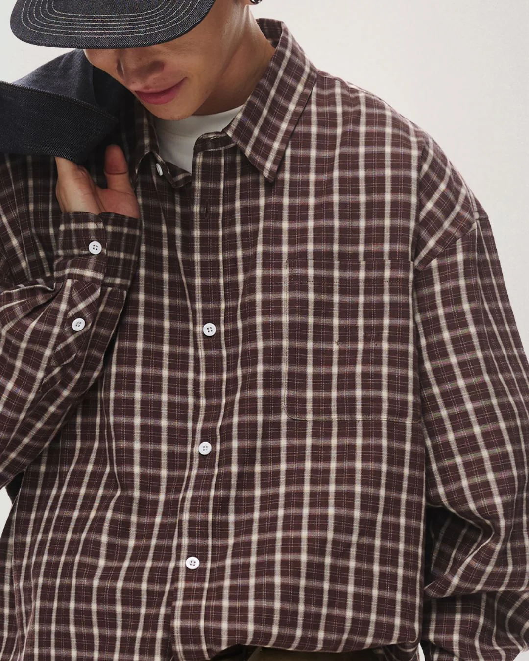 Retro Cotton Check Shirt LS099