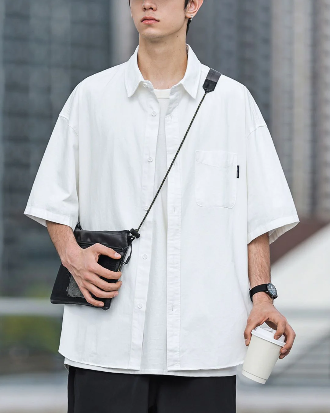 Plain Cotton Relaxed Shirt SS069
