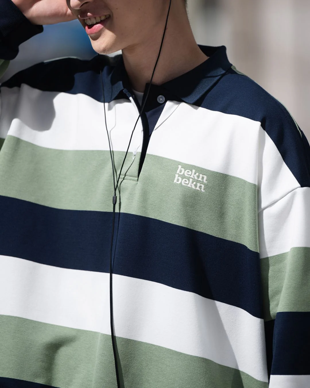 【10日以内お届け】Border Polo Sweatshirt LS101