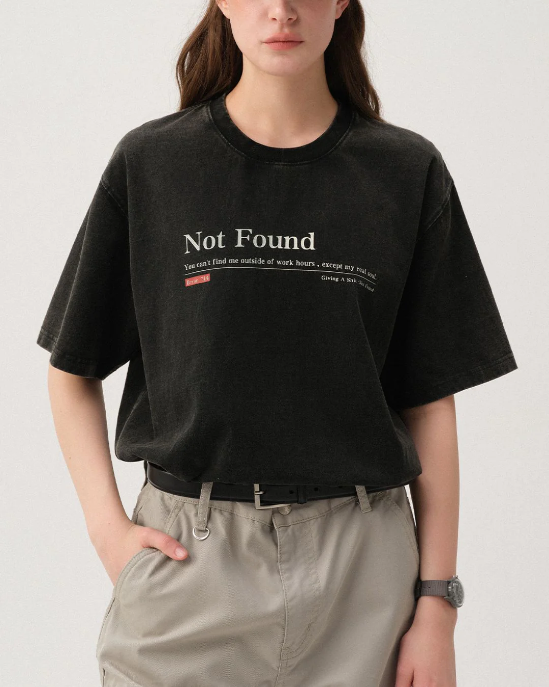 Washed Print T-shirt ST152