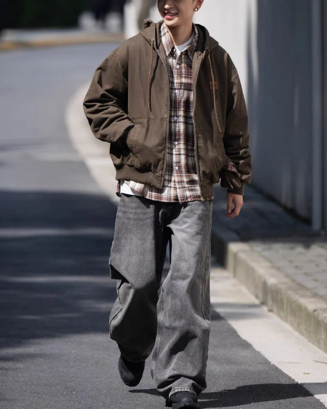 Washed Cotton Hooded Jacket JK196