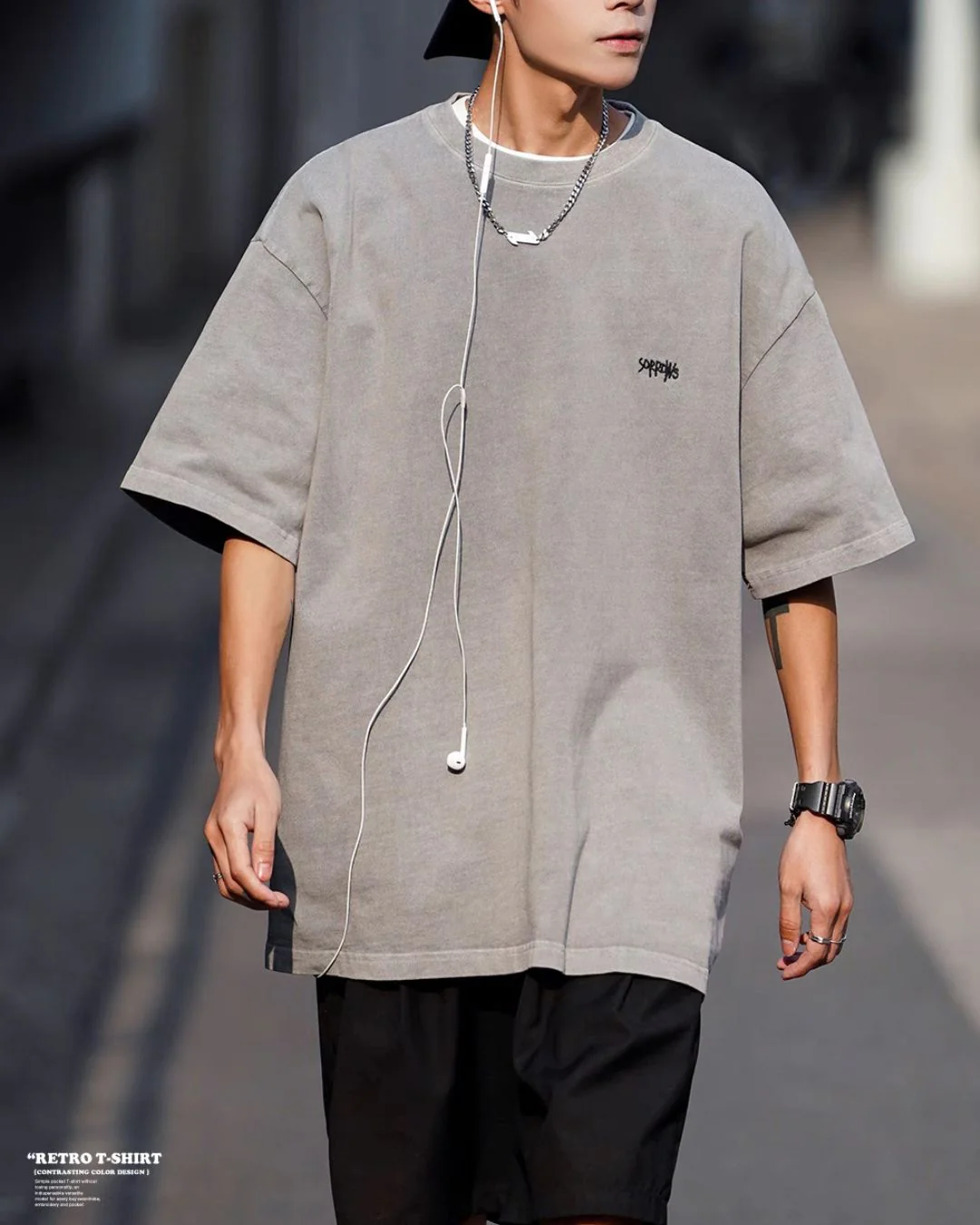 【セール】Washed Color One Point T-shirt ST122