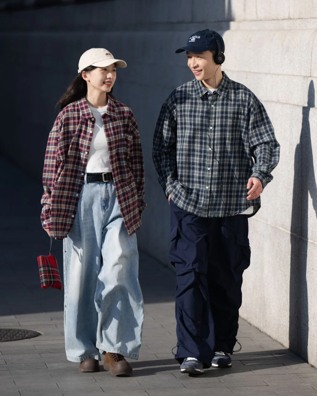 【10日以内お届け】Casual Cotton Check Shirt LS089