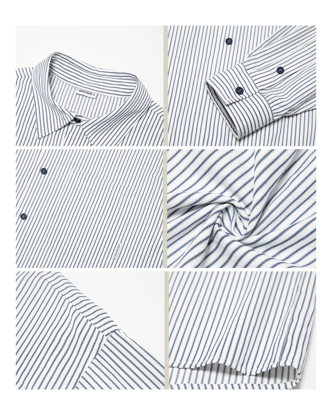 【10日以内お届け】Oversized Striped Shirt LS095