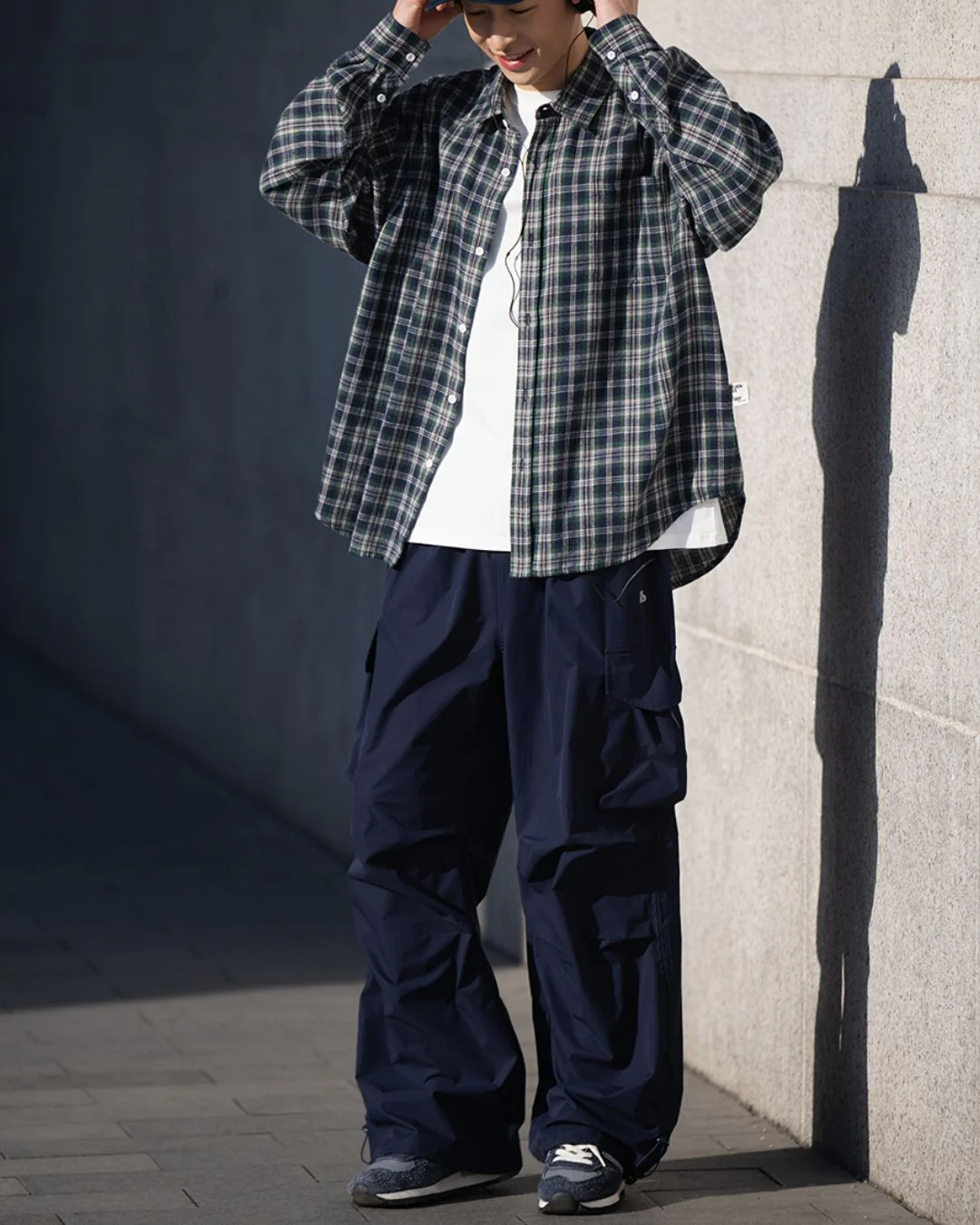 【10日以内お届け】Casual Cotton Check Shirt LS089
