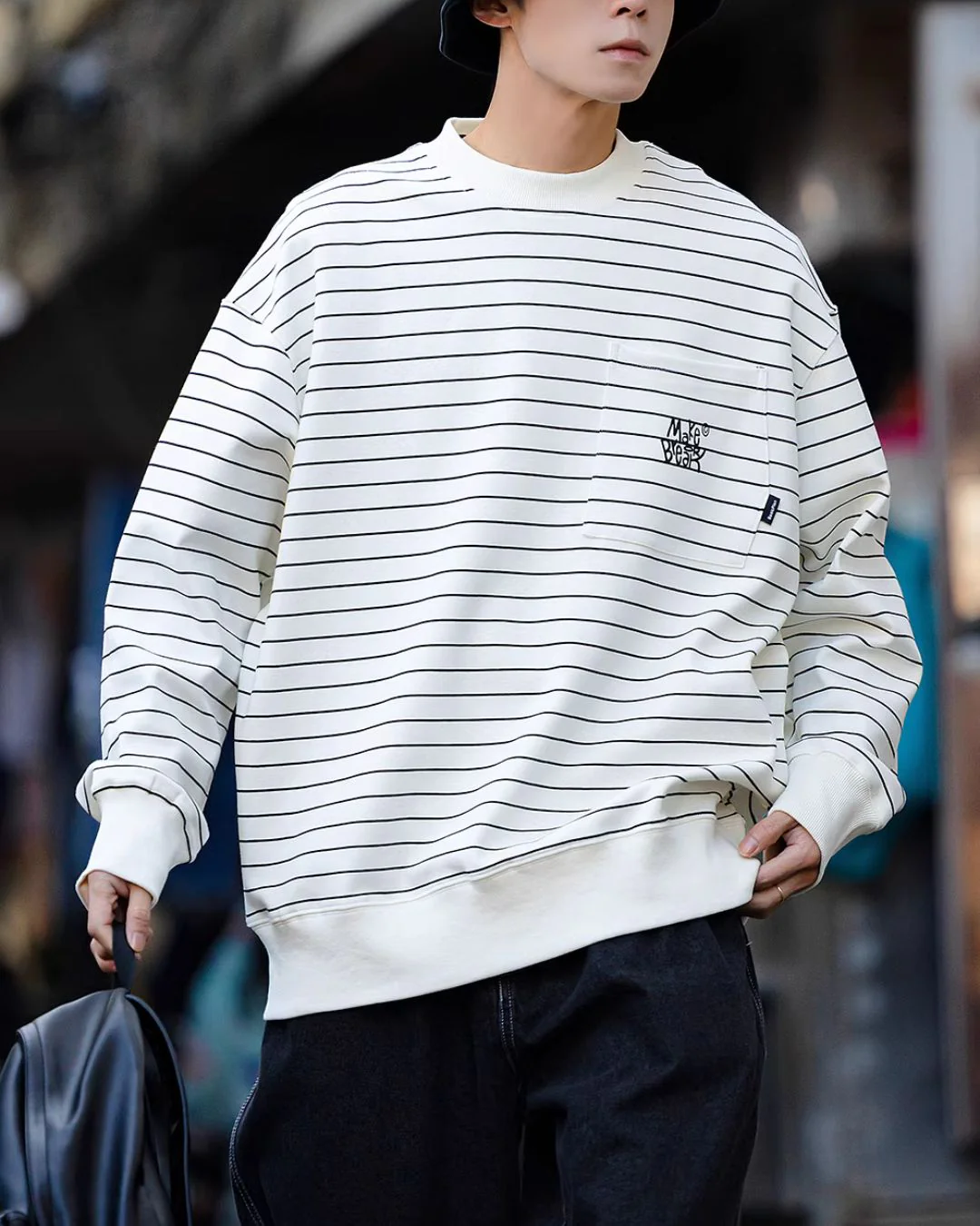 【10日以内お届け】Border Pocket Sweat SW068
