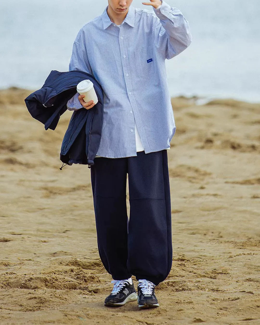 【10日以内お届け】Casual Striped Shirt LS047