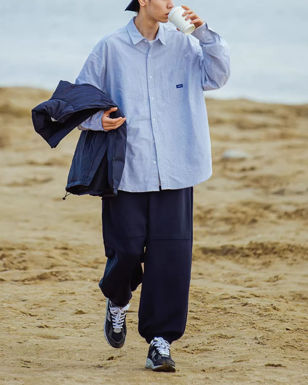 【10日以内お届け】Casual Striped Shirt LS047