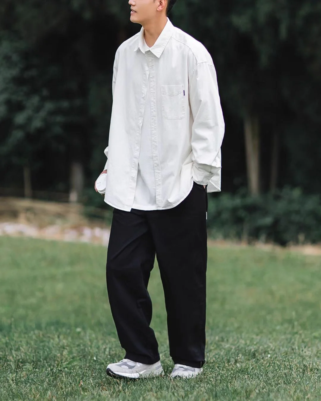 【10日以内お届け】Cotton Simple Shirt LS070