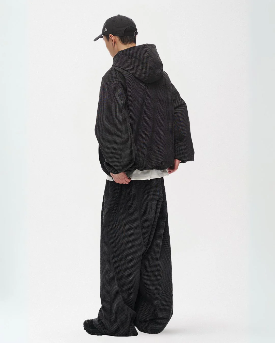 Tuck Wide Check Pants WP083