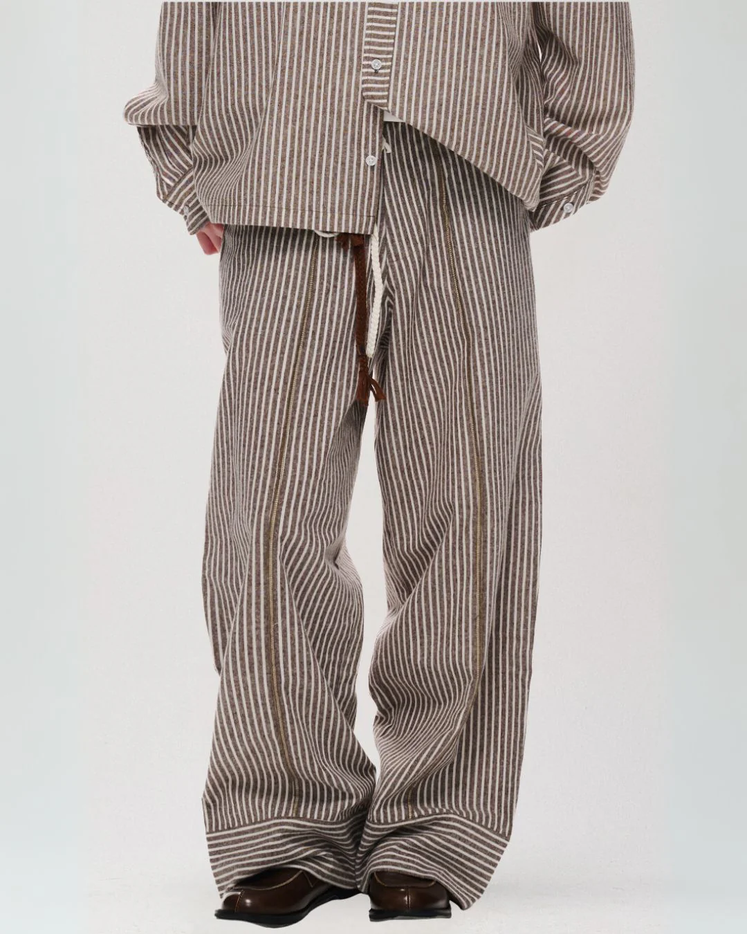 Cotton Striped Wide Pants WP082