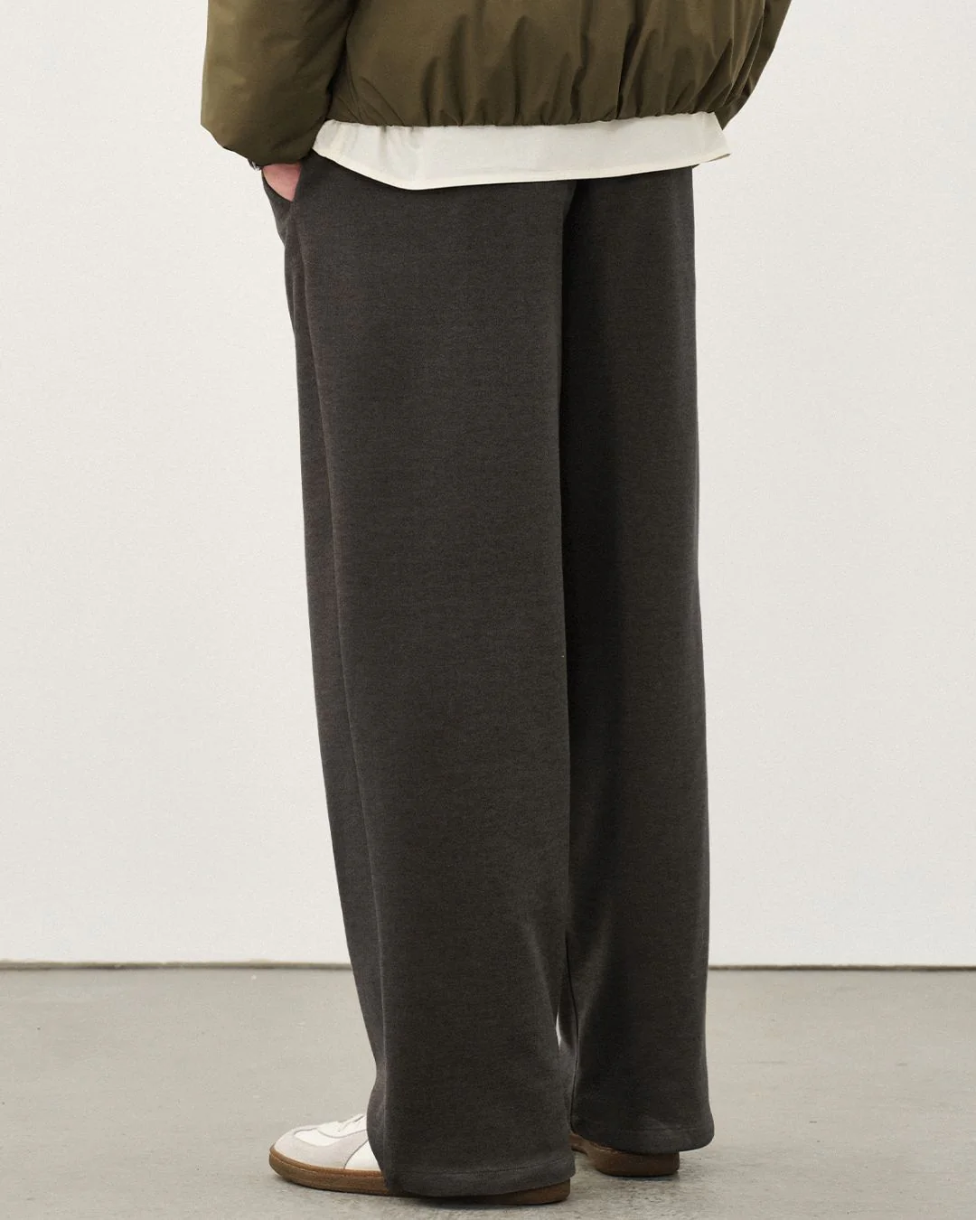 Wool Straight Wide Pants WP079