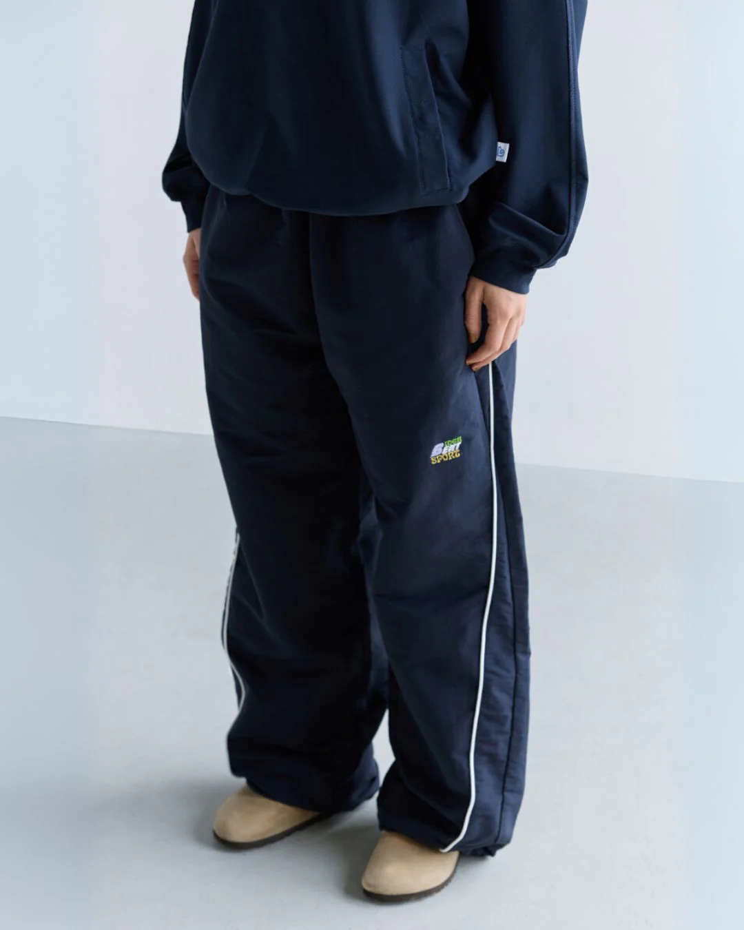 Side Line Drawstring Wide Pants WP087