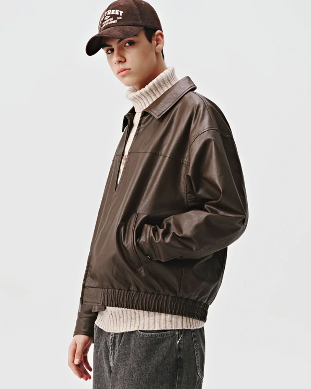 Basic Leather Jacket JK170