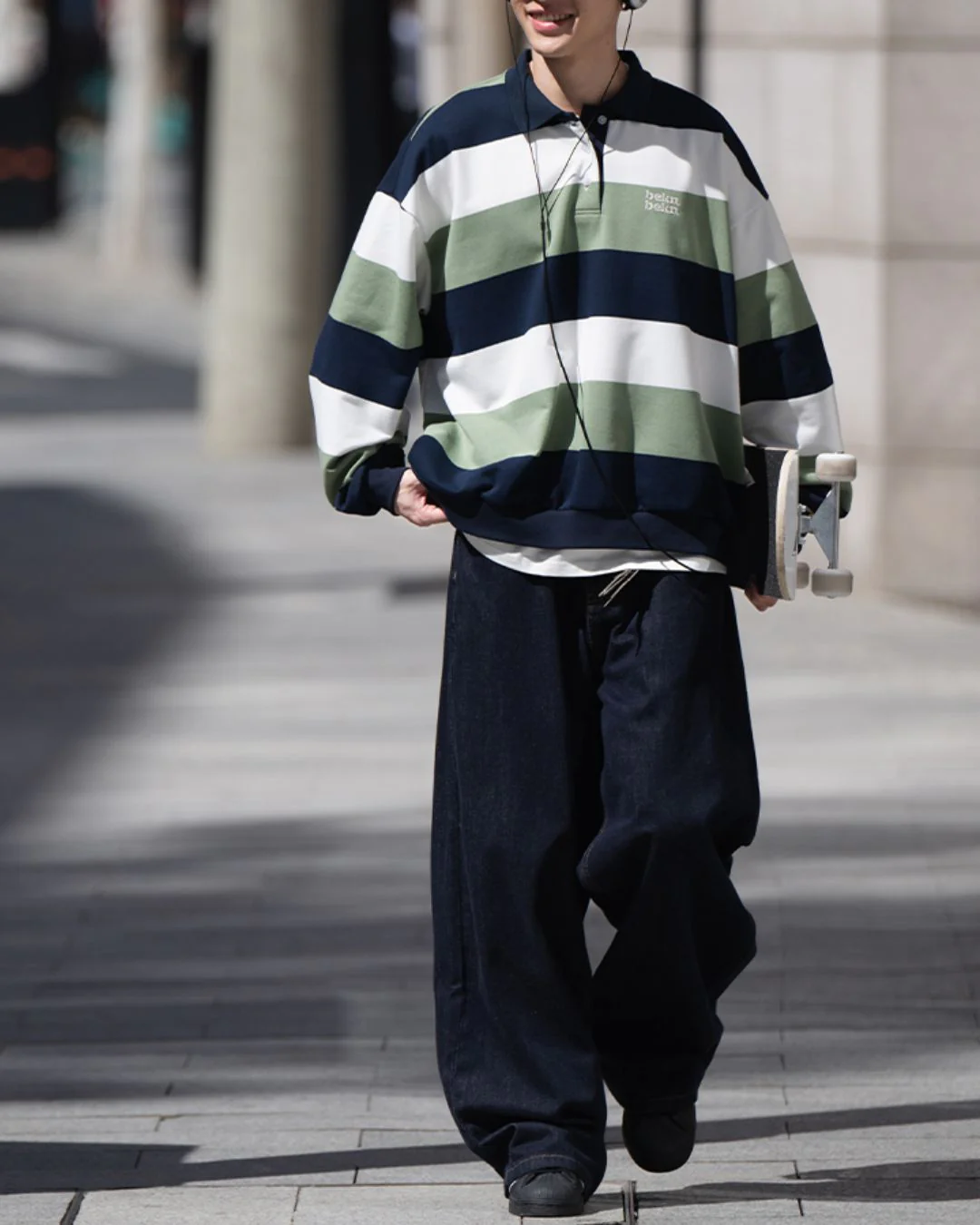 【10日以内お届け】Border Polo Sweatshirt LS101