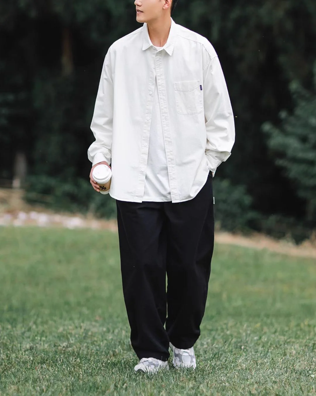 【10日以内お届け】Cotton Simple Shirt LS070