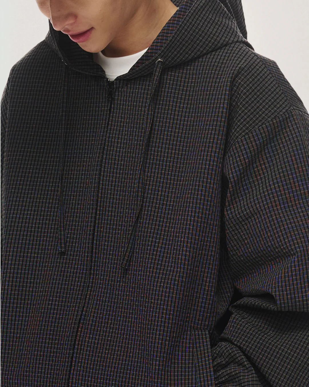 Check Full Zip Hoodie Jacket JK238