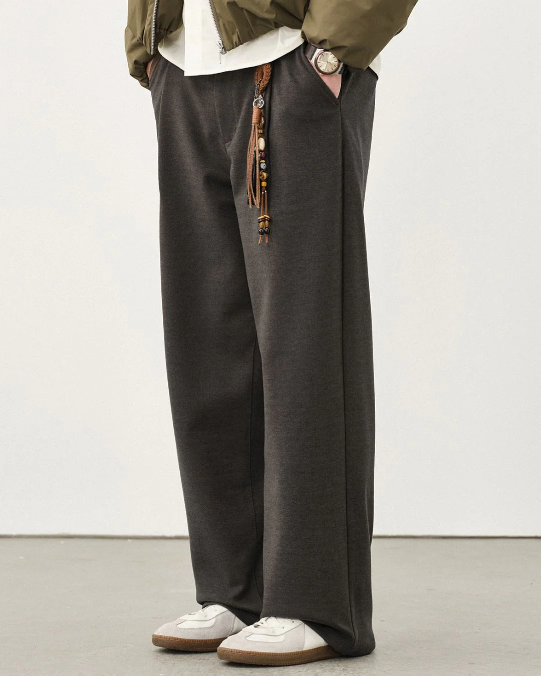 Wool Straight Wide Pants WP079