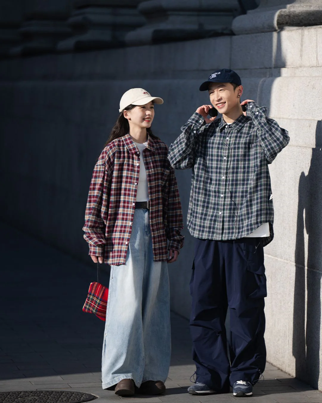 【10日以内お届け】Casual Cotton Check Shirt LS089