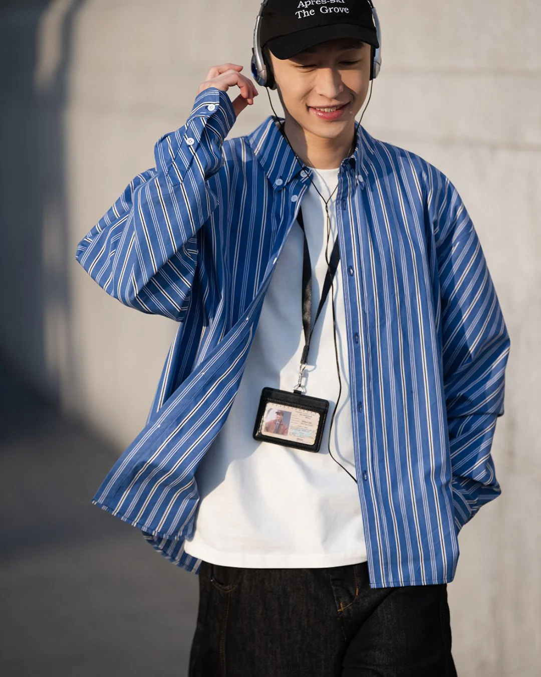 Contrast Casual Striped Shirt LS091