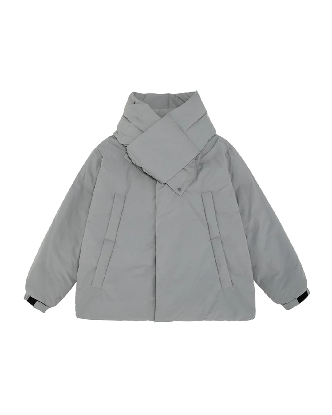 Scarf & Stand-collar Padded Jacket JK240