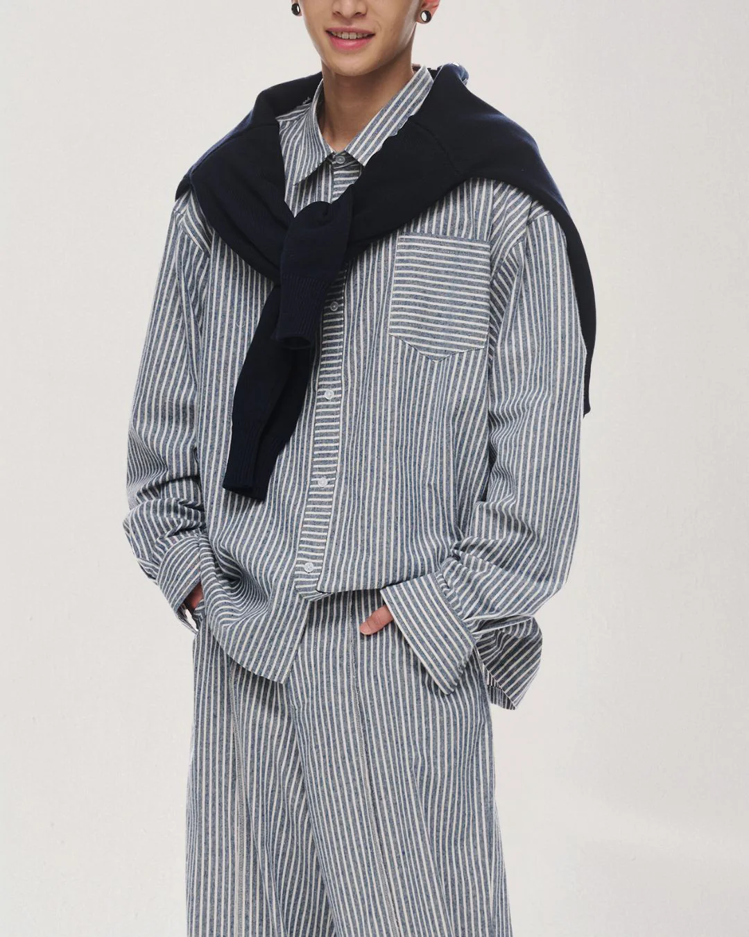Cotton Striped Shirt LS097