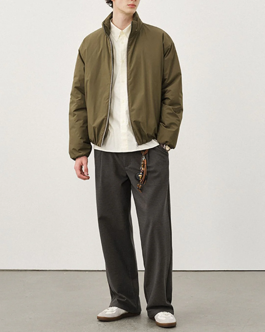 Wool Straight Wide Pants WP079