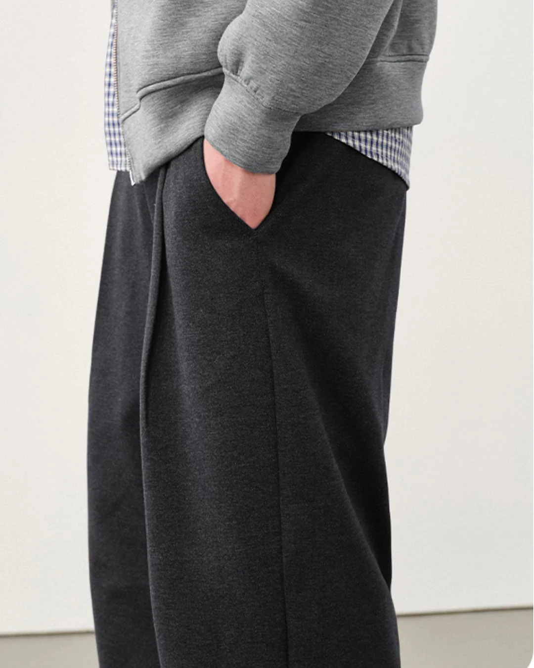 Wool Straight Wide Pants WP079
