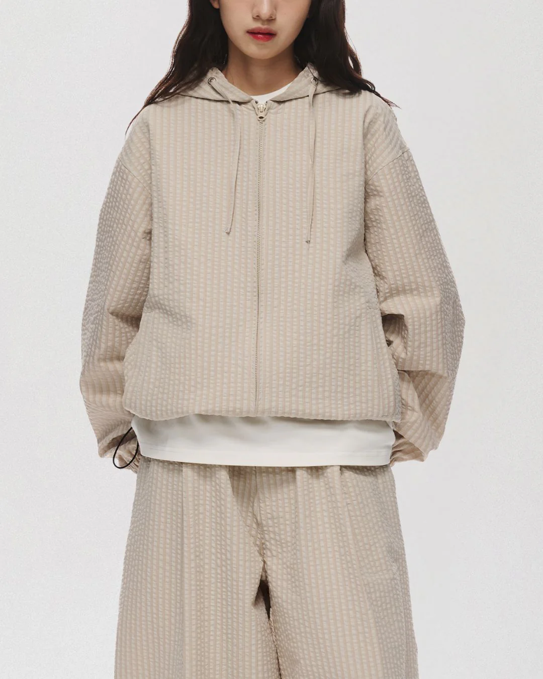 Check Full Zip Hoodie Jacket JK238