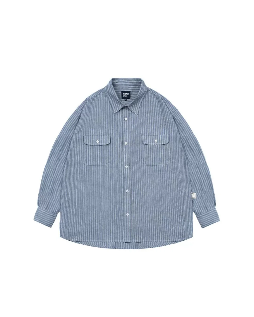 【10日以内お届け】Double Pocket Striped Shirt LS066