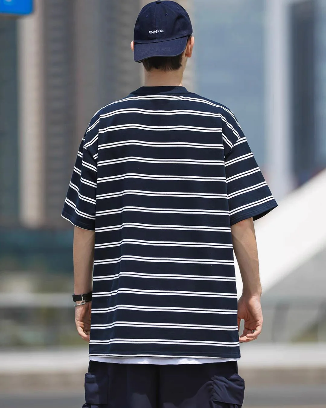 【セール】Pocket Border Navy T-shirt ST125