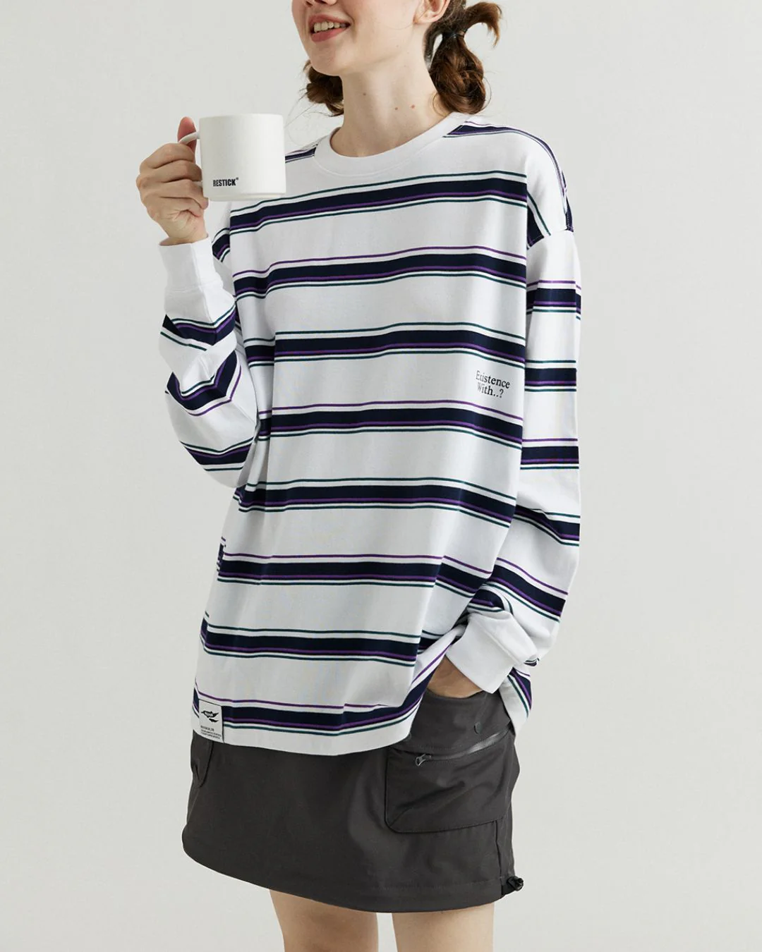 Contrast Border T-shirt LT071