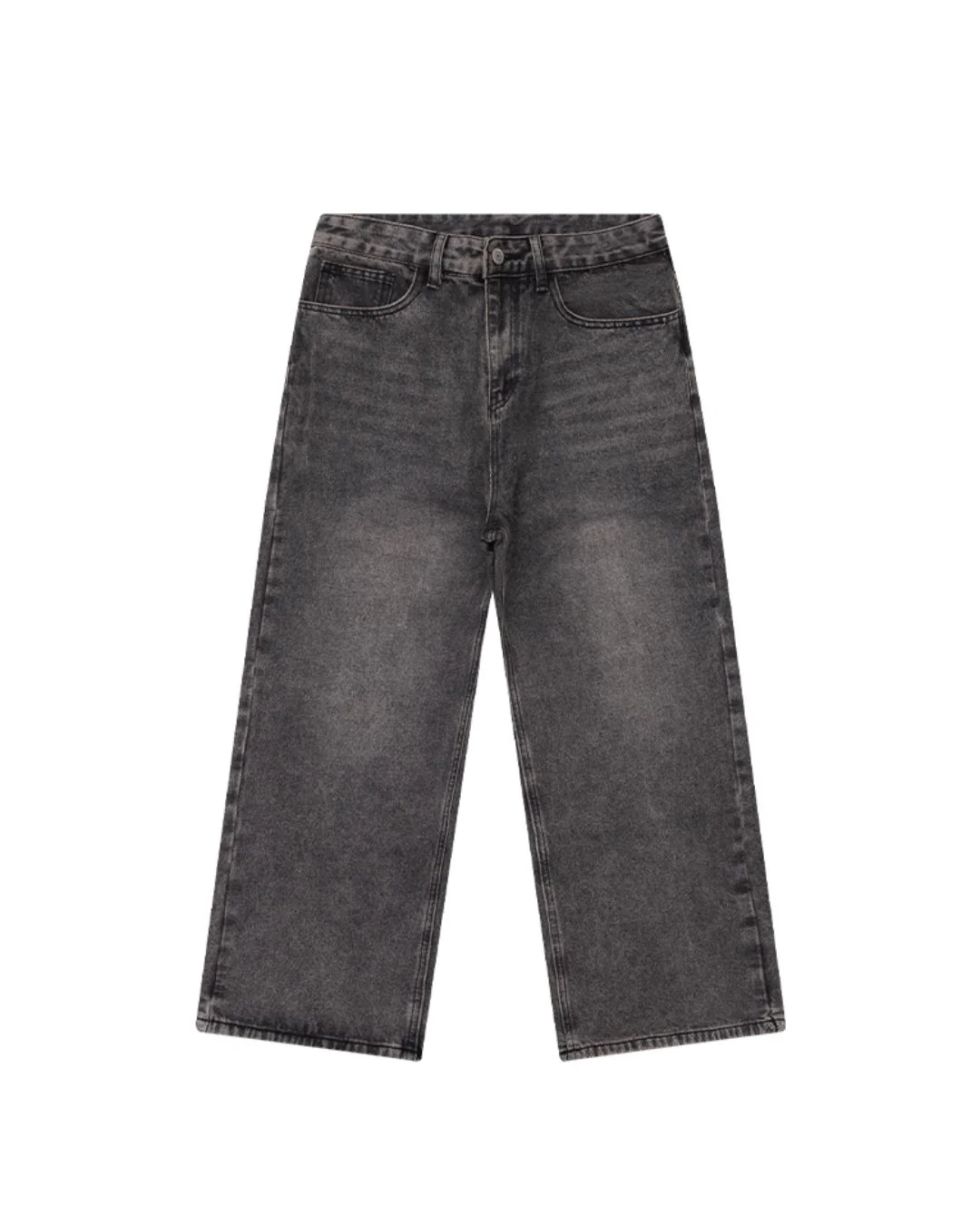 Washed Black Straight Jeans DP041