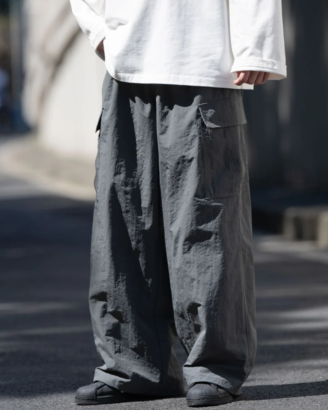 Nylon Work Straight Pants CP059