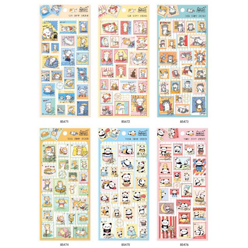 NEKONI Original Design Animals Stamp Sticker