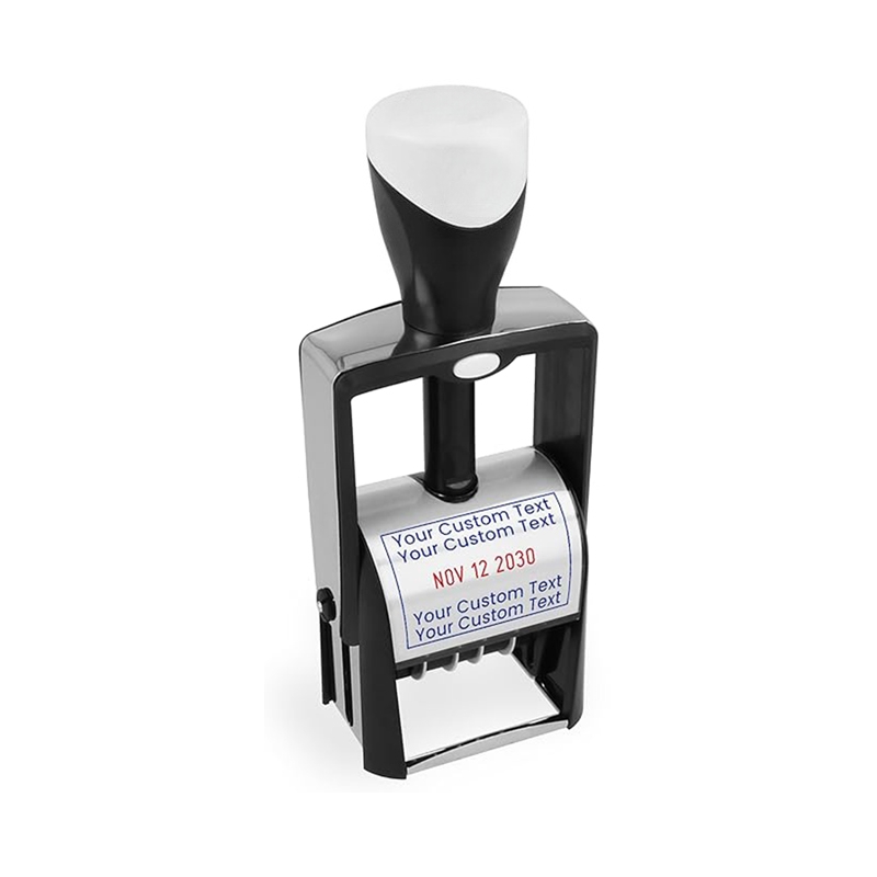 Heavy Duty Self-Inking Date Stamp (Blue/Red, Custom)