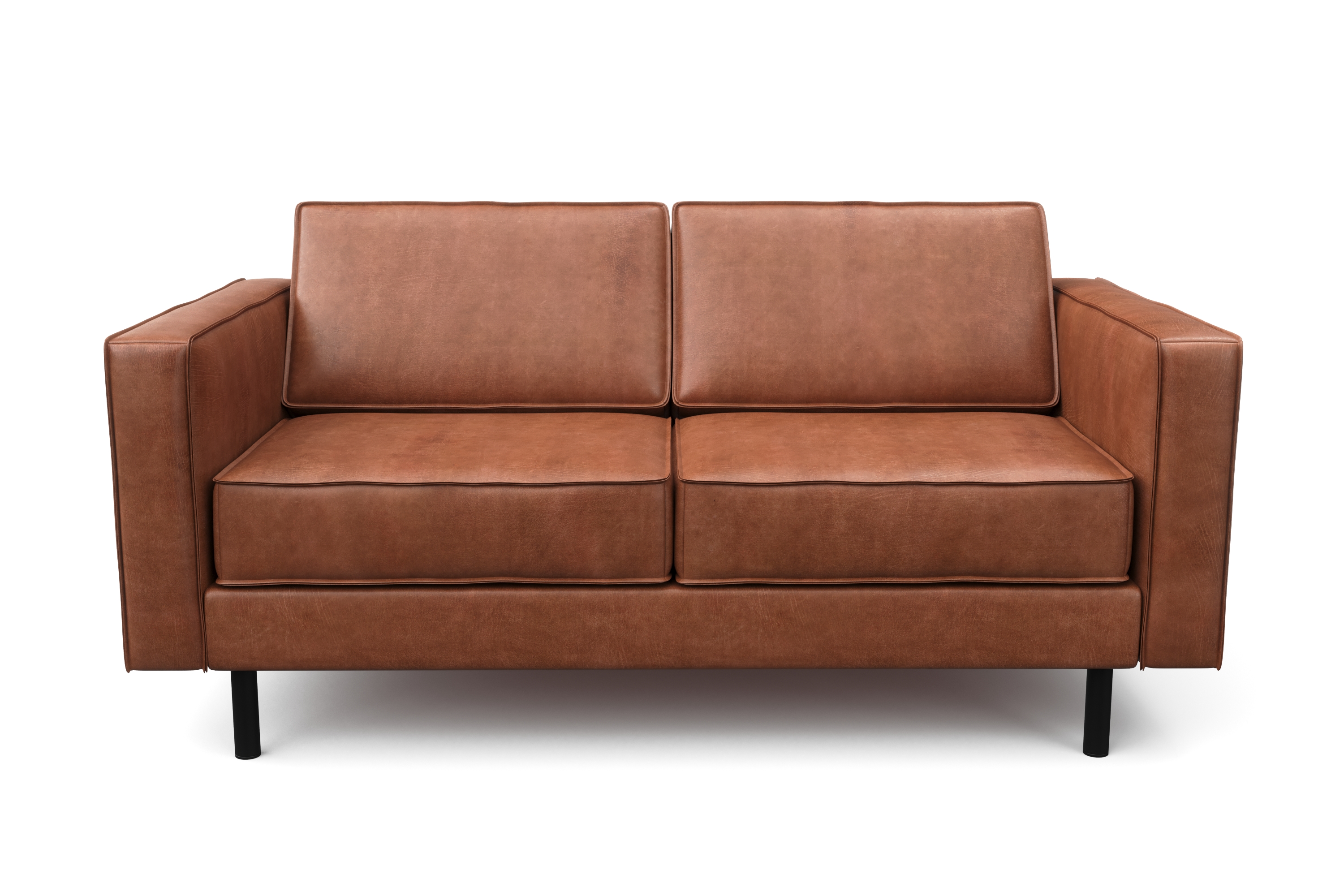 Sofa Leder DUKE 2-Sitzer braun