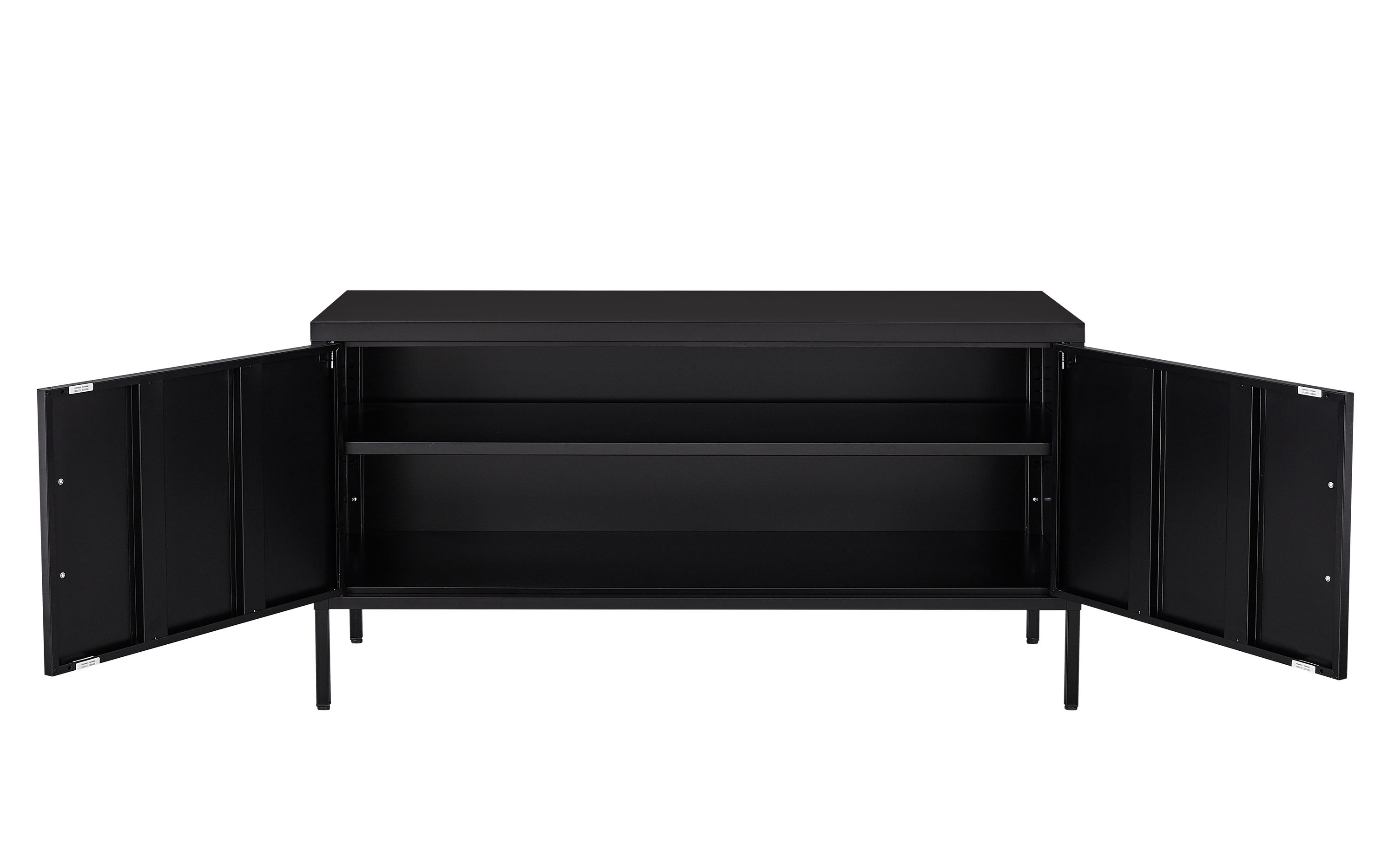 Sideboard Metall KLAUS 115 x 59 cm schwarz