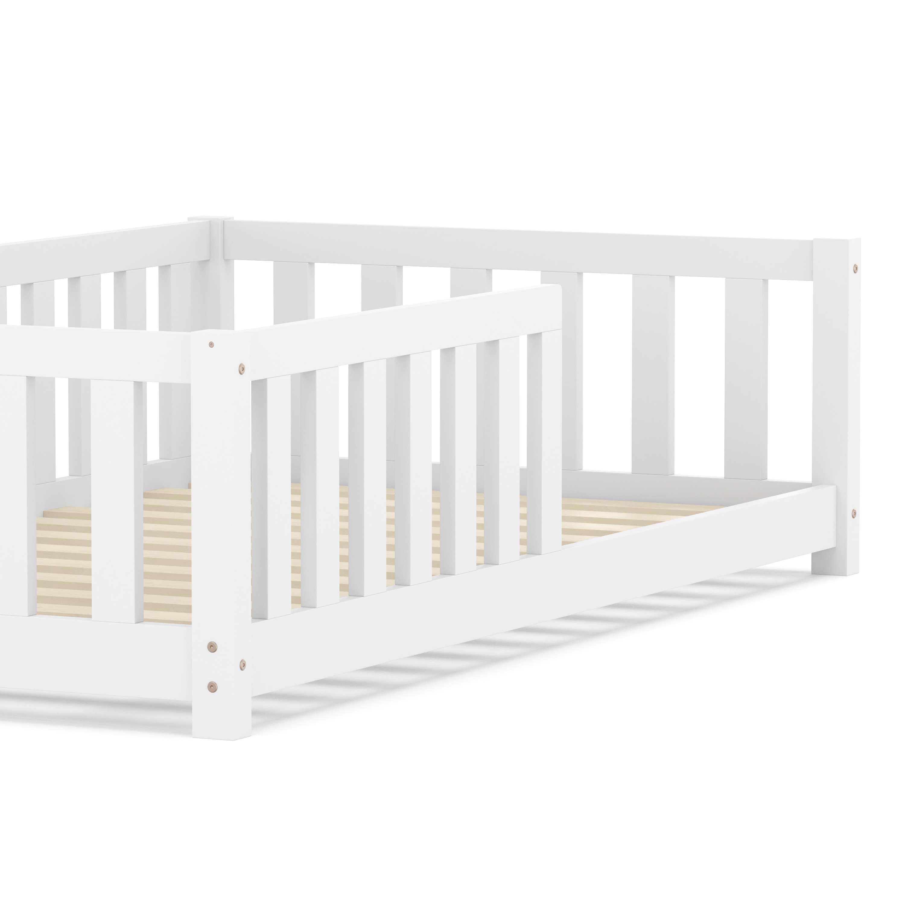 Bodenbett MOLA 80 x 160 cm weiss