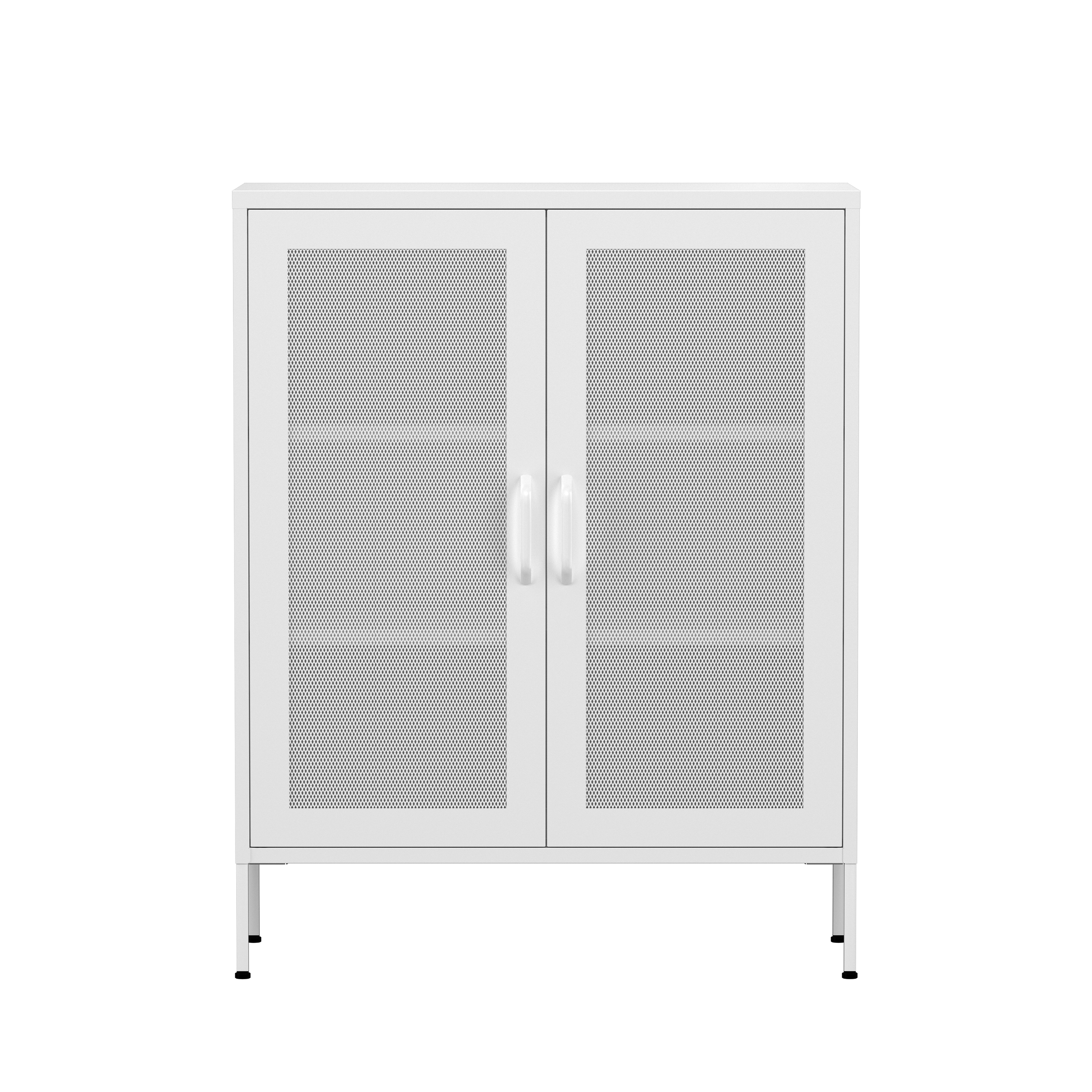 Kommode Metall BRANDO 80 x 101 cm weiss