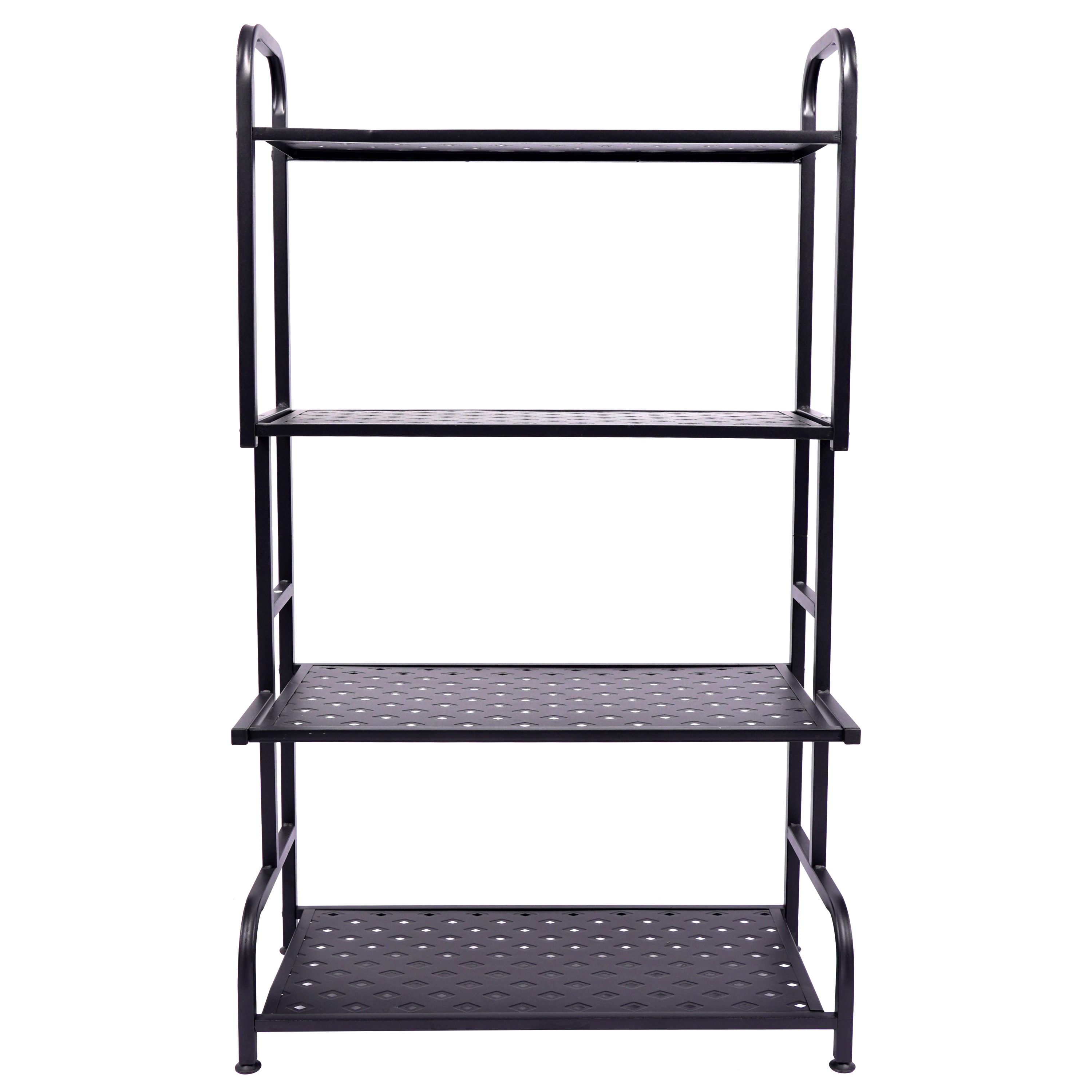 Regal Metall 62 x 30 x 107 cm schwarz