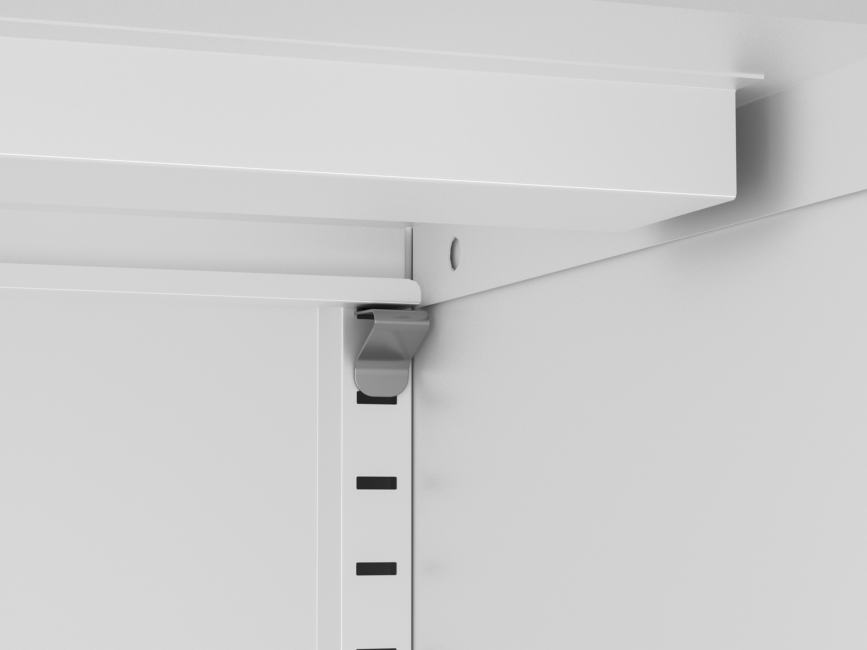 Kommode Metall BRANDO 80 x 101 cm weiss